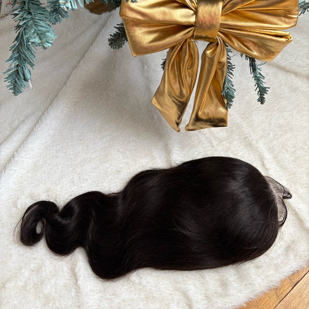 100% Human Hair, 200% density, 13x4 transparent lace frontal, 14”, 1b color